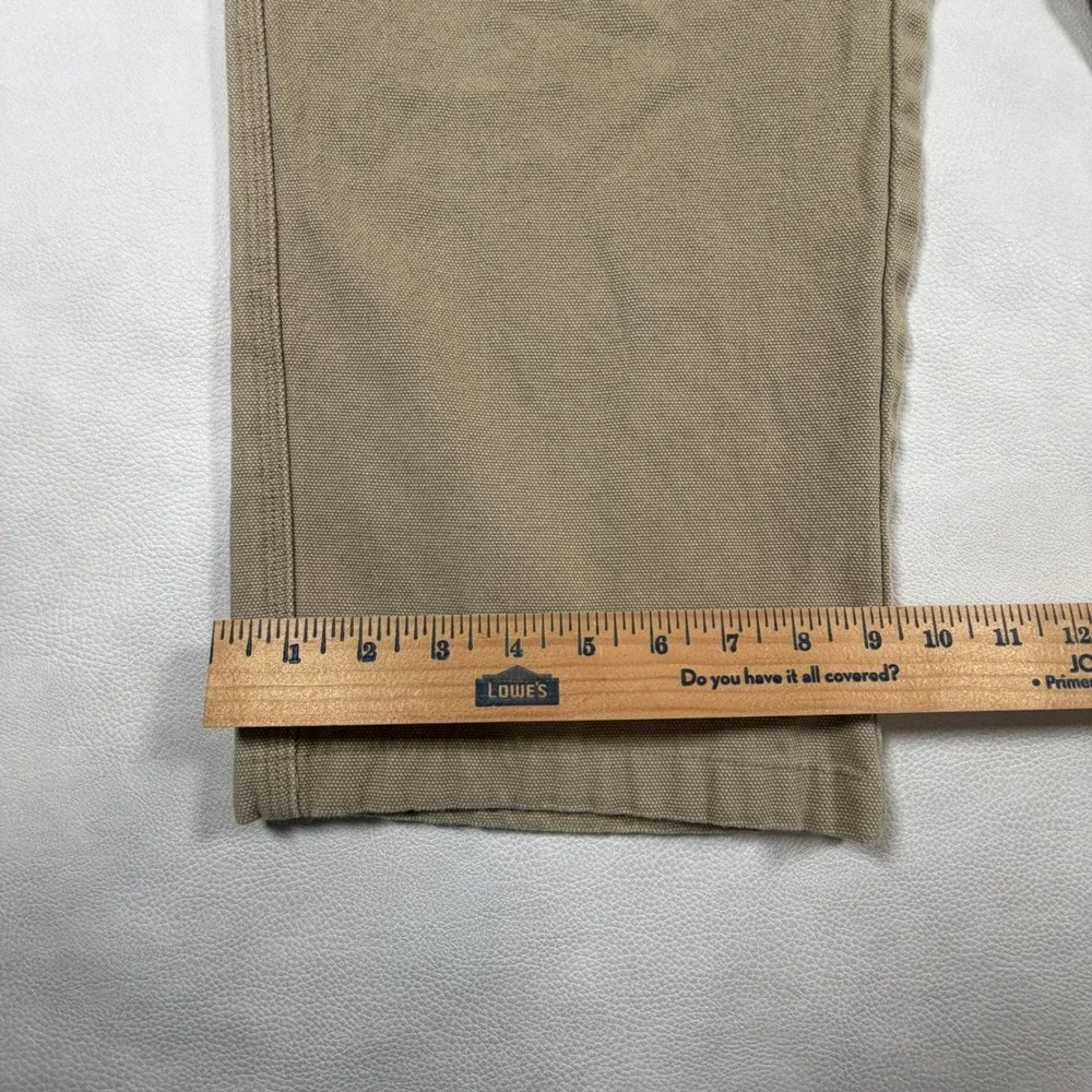 Vintage‎ Orvis Mens 38x28 Khaki Cotton Canvas Work Pants D-Ring Straight Leg Tan